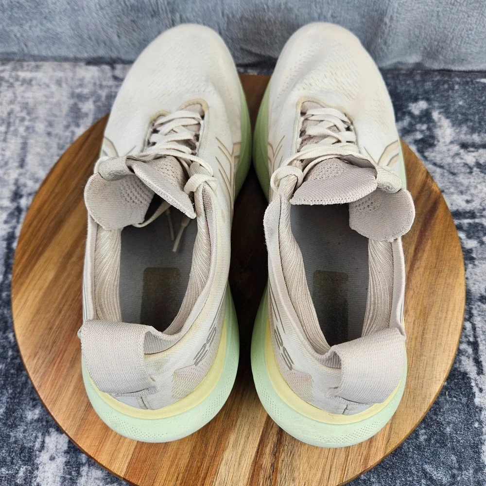 Asics Gel-Nimbus 25 Shoes Womens Size 9.5 Ivory Green Athletic Running Sneakers